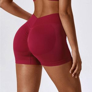 Active Shorts Yoga Frauen Fitnessstudio -Outfit Scrunch Bufitness Workout High Taille Leggings Kleidung zum Radfahren Sport