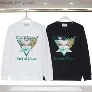 Felpa con cappuccio da uomo Felpa Casablanca Felpa 3xl Club Terry Club Stadium Letter Printing 3xl Round Neck tira la felpa da maschio Casablanca Z230816