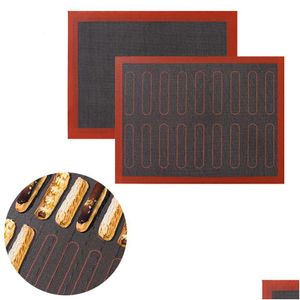 Andere Backware Perforated Sile Backmatte Nicht-Stick-Ofenblech Liner für Cookie / Bread / Aroon Küchenzubehör XBJK2103 Drop Deli DHGFH