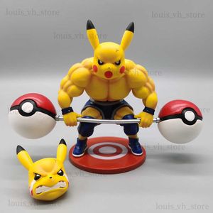 Anime Action Figure Model Weightlifting Strong Change Double Head Pvc Model Doll Collectible Kid Toys Xmas Gift T230815