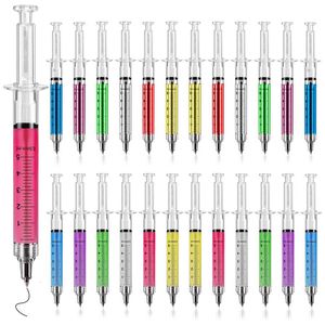 Ballpoint Pens 16pcs Novelty Syringe Ballpoint Pens Cute Stationery Ballpoint Pen 0.5mm Ballpen 230815