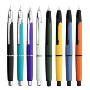 Fountain Pens Majohn A2 Press Resin Fountain Pen Pen Retractable Ef Nib with Clip Converter Ink Pen Office School Writing Gift Set a1 230814より軽い