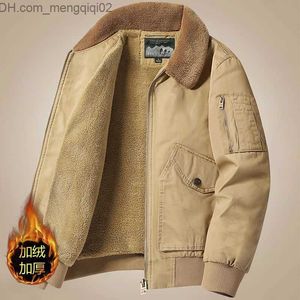 Jackets masculinos Novo Winter Men's Jacket Fur Purbed Casat Bomber Jacket Brand Top Top Plush Plexh grossa Faixa coreana solta Z230816