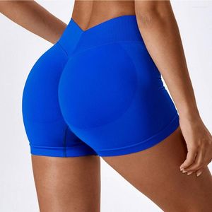 Aktiva shorts kvinnor hög midja scrunch buyoga förstärka sömlös push up gym atletisk booty träning korta kläder