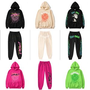 Mens Tracksuit Man Spider Hoodie Designer Sweatpants Hoodies Spder Pink Blue Jumpers Streetwear Pullover Cotton Letter Long Sleeve