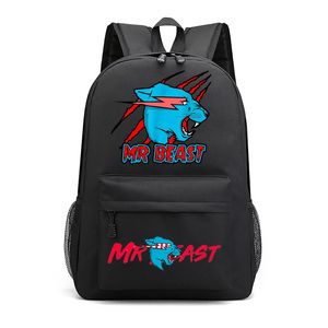 Sagnose da scuola che vende Mr Beast Lightning Cat Backpack Cartoon Mochila Student BASCE Casual Back Pack Teenager da viaggio Teenager 230814