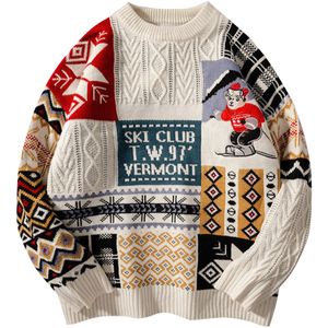 남자 스웨터 남성 스웨터 남성 스웨터 패션 봄 스트리트웨어 캐주얼 gengar 의류 ​​크리스마스 풀오버 학생 여성 Y2K 대형 니트 스웨터 230814