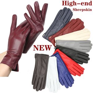 Five Fingers Gloves Fashion women's gloves sheepskin women's winter gloves multiple colors women's leather gloves High grade gloves-2226C 230815