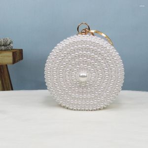 Evening Bags White/ivory/Red/Royal Blue Pearl Bag Women's Handbags Day Clutch Small Handbag Bride Wedding Party With Handle