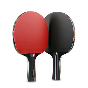 Tênis de mesa raquets 2pcs Profissional 3/5/6 Table Tennis Racket Ping Pong Racket Conjunto de espinhas em borracha de borracha qualidade lâmina de morcego com bolsa 230815