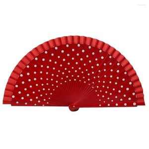 Dekorativa figurer Practical Folding Fan Beautiful Chinese Type Dot Print Handheld Långvarig Dancing Home Supply