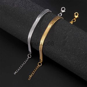 Kostki proste łańcuch ostrzy kostki ze stali nierdzewnej łańcuchy nóg węża dla kobiet złota kolorowy brerel na kostce beh jubir J230815