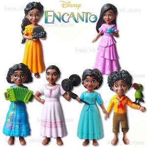 6pcs Cartoon Encanto Ação Figura Figura fofa Mirabel Isabella Modelo Dolls Toys Toys Bolo Ornament Decoration Gifts Para LD T230815