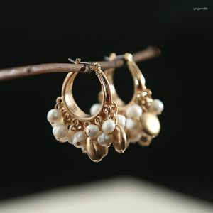 Dangle Earrings Bohemia White Color Freshwater Pearls Woman Drop Handmade Jewelry For Girls Gift With 925 Silver Pins 31 38