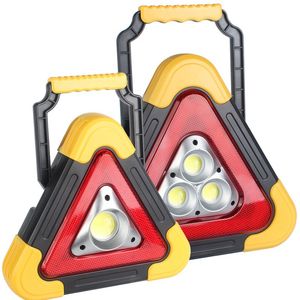 Shopping Triangle Solar and USB powered LED Warning Light, 5 light mode, for Emergency Car Breakdown Accident Sign barricade Construction Road Sign Traffic