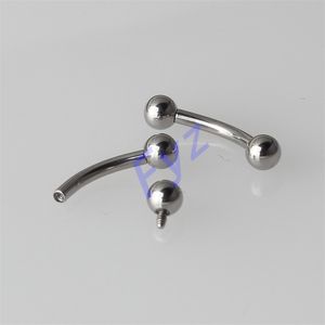 Labret Lip Piercing Jewelry 16G 14G G23 Пьерные бровь Внутренне резьбовые изогнутые банановые кольца спираль серьги трагки соска 230814