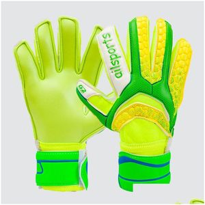 Sports Gloves Kids Men Professional Soccer Goalkeeper Strong 5 Finger Save Protection Thicken Latex De Futebol Goalie Goal Keeper Gl Dhhjn