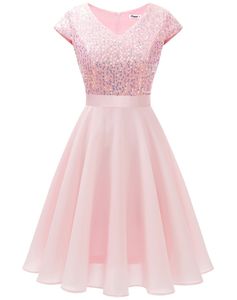 Glitter cekinowe sukienki o domu kochanie szyfon szyfon mini koktajl mini zamek błyskawiczny