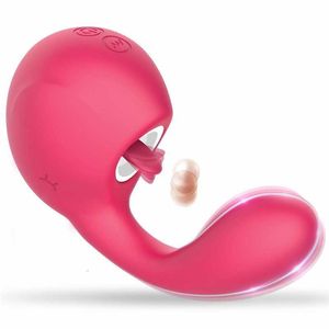 Sex Toy Massager Klitorislickande G SPOT VIBRATOR FÖR KLITER OCH VAGINA STIMULATION RECHARGEABLE DILDO TONGEN Vuxen Kvinnor