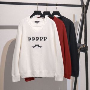 Örgü Sweaters Kadın Tasarımcı Sweater Külot Jumper Artı Boyut Kalın Sıcak Uzun Kollu Vintage Triko Üstler Örme Yuvarlak Boyun Giysileri