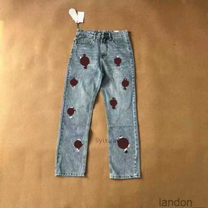 2023 Designer Heart Ch Jeans for Womens Mens Make Old Washed Pants Straight Trousers Letter Prints Woman Man Casual Long Style Bottoms Y0px 9hk9 COC2