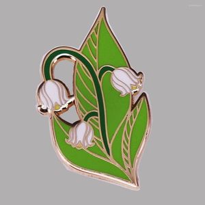 Broschen schöne Blumen Emaille Pin für Frauen Lupe Pins Rucksack Kleidung Accessoires Pflanzenabzeichen Geburtstagsgeschenk