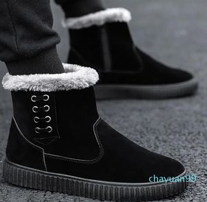 Stövlar topvivi fotled för män skor hane 2023 vinter sneakers casual fritidszip plysch boot man grundläggande mocka brun