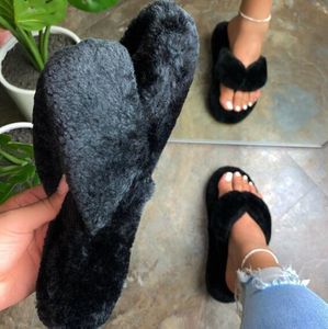 GAI Slippers Thick-soled Non-slip Plus Size Slippers Fallwinter Home Indoor Cotton Sandals Women Plush Flip Flops 36-45 Ms 230816 GAI