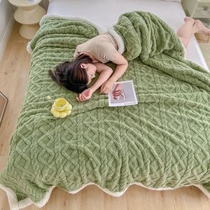 Blankets Thicken Warm Winter Fleece Sherpa For Bed Fluffy Cozy Sofa Throw Blanket Soft Home Decor Cover Bedspread On The