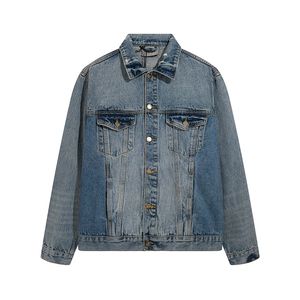 Herrenjacken Denim Jacke Marke Langarmantmantelstücher mit rechts 230815