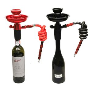 Dekorativa plattor Vattenrörsrökningsflaskstam Hookah Kit Liquor Glass Chicha Set Vodka Hookha Champagne Travel Whisky Shicha Beer Wine Sheesha 230815