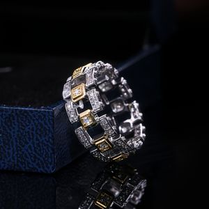 2023 أزياء تصميم جوفاء خاتم الماس الخاتم الذهب الإبداعي 18K الذهب مطلي بالفولاذ المقاوم للصدأ تصميم الهدايا المجوهرات للرجال الملحقات بالجملة بالجملة