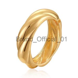 Gold Sliver unissex unissex sofisticar pulseira de textura de água de ponta com design de enrolamento de metal para um acessório de mão minimalista meninas menino x0816