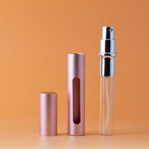 Mini -Parfümflasche Aluminium 5 ml tragbare nachfüllbare Parfüm -Duft Aftershave Atomizer Leere Sprühflasche Japhh