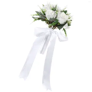 Fiori decorativi Flower Bouquet Bride Artificial Bride for Decoration Wedding Bouquets Centrotavola da damigella d'onore