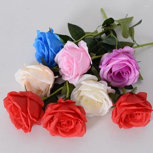 Decorative Flowers Wave Ball Short Simulation Rose Bouquet Home Wedding Decoration Fake Flower Artificial Diy F6010