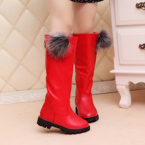 Sneaker ragazze stivali alti peluche invernali peluche calde pelliccia di pelliccia di pelliccia neve casual in pelle per bambini principessa scarpe bambini csh1198 230815