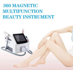 Mais novo poderoso portátil 2 em 1 a laser IPL Remoção de tatuagem Remoção de cabelo 360 Máquina de laser óptica magnética e laser para remoção de acne de acne