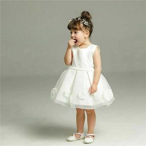 Girl's Dresses Summer Baby Girls Dress Newborn Baby White Princess Dresses For Baby Sleeveless Birthday Costume Infant Party Dress