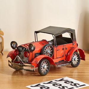 Decorative Objects Figurines Vintage Home Decor Car Model Creative Living Room Accessories Desk Metal Sculpture and Ornament Gift 230815