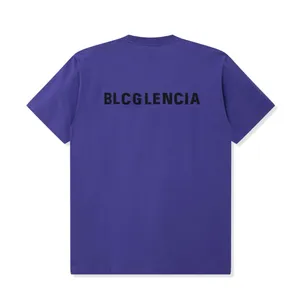 Blcg Lencia unisex T-shirt estivi Womens oversize pesi massimi 100% in tessuto in cotone triplo punto di lavorazione a tre