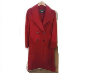 2023 Autumn/Winter Ma-je Style Polo Collar Pet Double Sided Wool Coat för kvinnor