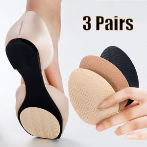 Women Socks 3Pairs Silicone Self-Adhesive Anti- Slip Sole Sticker High Heels Protector Noise Reduction Non Tip Round Rubber Shoe Grips