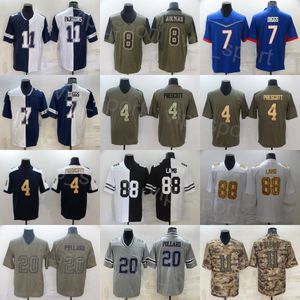 Mens Futebol 88 Ceedee Lamb Jersey 8 Troy Aikman 20 Tony Pollard 4 Dak Prescott 7 Trevon Diggs Saudação de Ação de Graças ao Serviço Vapor Intocável para Fãs de Esporte