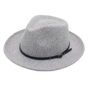 Fedora Bowler Hat Small Black Belt Accessories Fashion Model Catwalk Felt Cap Jazz Style Dance Dress Up Party Hat For Unisex