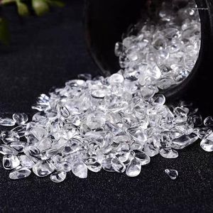 Decorative Figurines 100g 4 Size Natural White Crystal Crushed Stone Quartz Points Gravel Chakra Healing Reiki Crystals Decorate