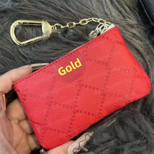 Fashion Designer Mini Coin Purse Genuine Leather Zipper Wallet Man Woman Classic Letter Design Travel Documents Passport Credit ID Card Holder Keychain Pocket Bag