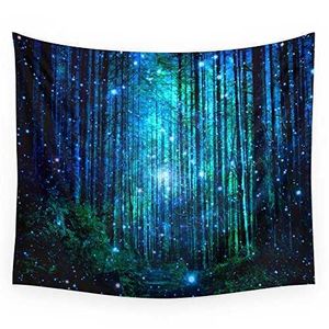 Tapisserier Magical Path Forest Printed Tapestry Wall Hanging Coverlet Bedding Sheet Through Bedstred Living Room Tapestries Dorm Decor