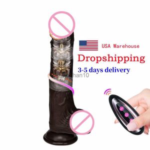 Dildos/Dongs Realistic Suction Cup Dildo Vibrator for Women Remote Control Peristaltic Sex Toy Adult Dual-motors Vibrating Swing Soft Dildos HKD230816