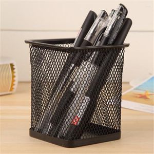 Storage Bags Pencil Holder Office Desk Metal Mesh Square Pen Pot Cup Case Container Organiser Durable Students